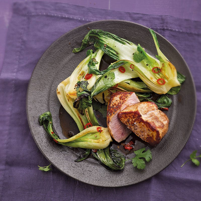 Teriyaki-Schweinsmedaillons mit Baby-Pak-Choi