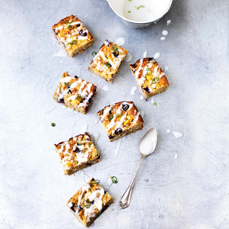 ViktVäktarna - Mango- och blåbärsbars med limesås