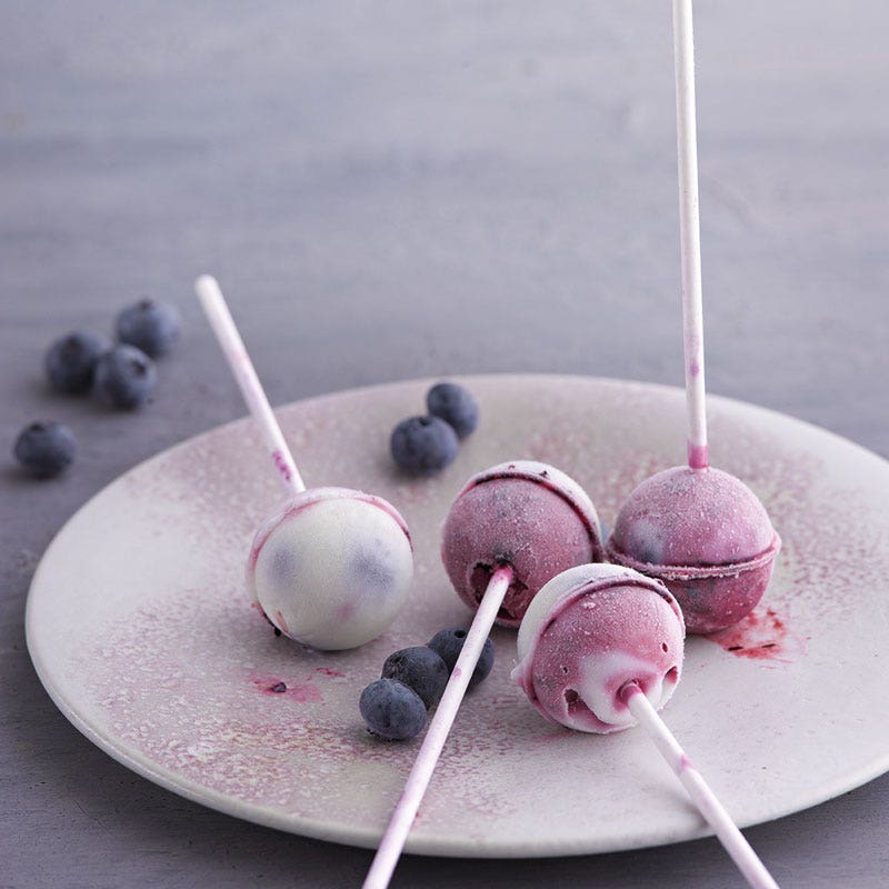 Heidelbeer-Glace-Lollies