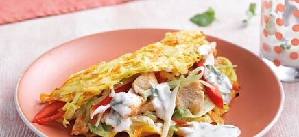 Karotten-Tasche mit gebratener Pouletbrust