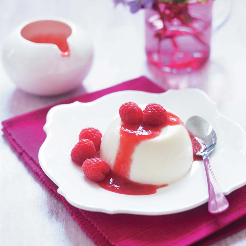 ViktVäktarna - Vit chokladpudding med hallonsås