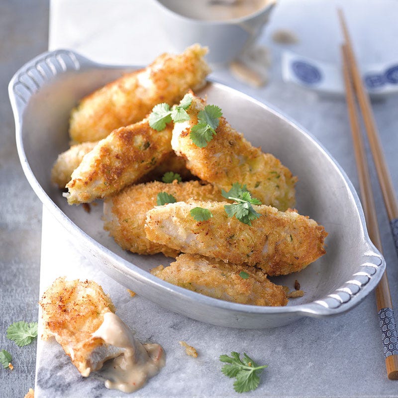 Chicken Dippers mit Erdnusssauce