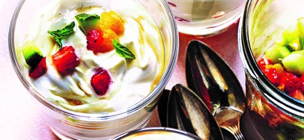 Pimm's syllabub cups