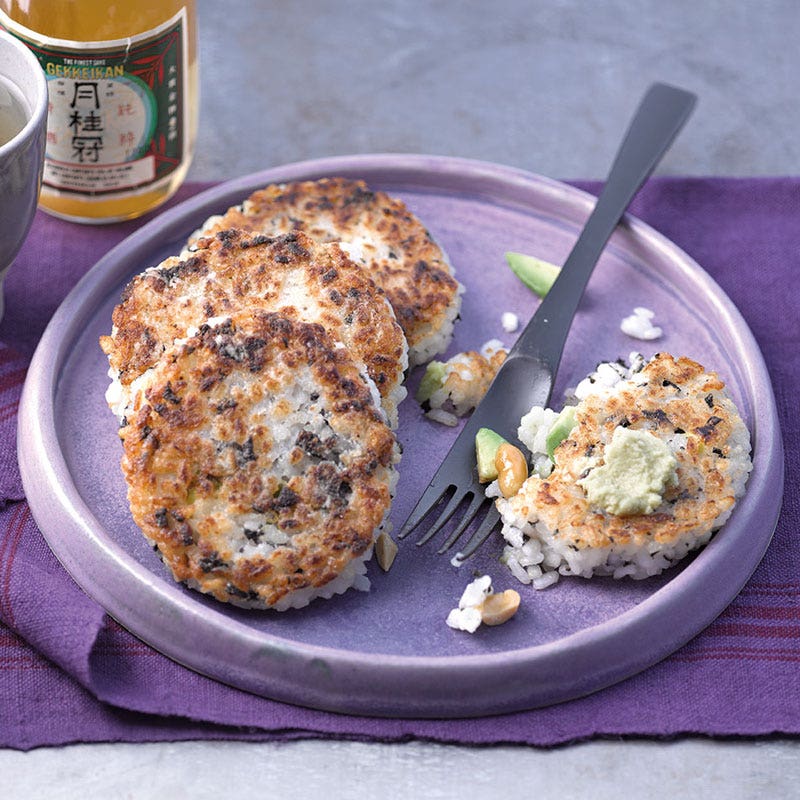 Gebratene Reistaler mit Avocado