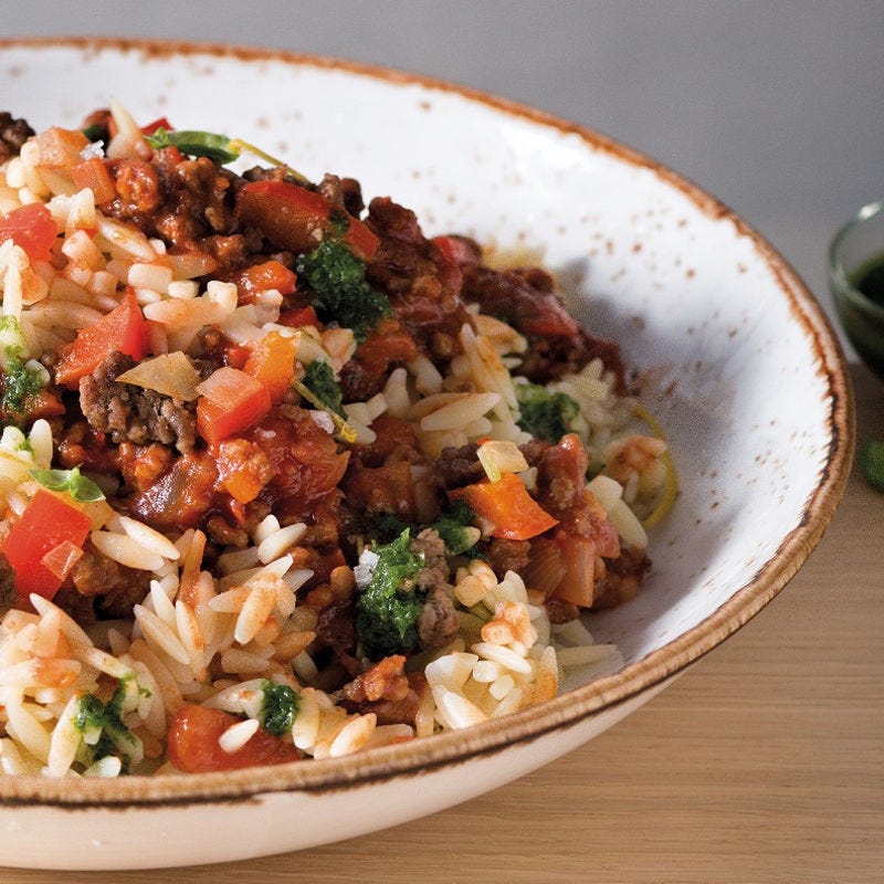 Pikante Paprika-Hack-Pfanne