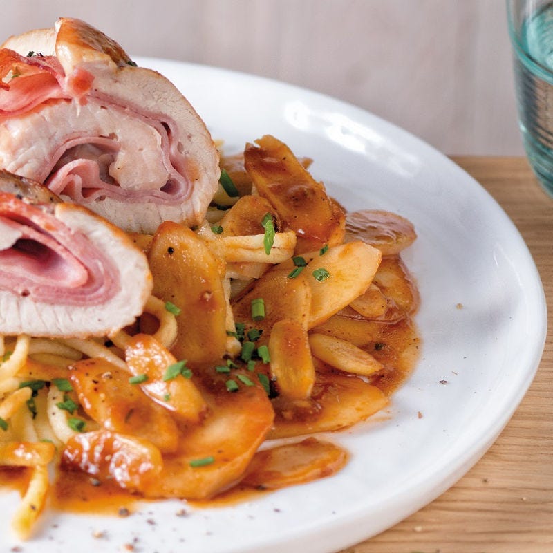 Puteninvoltini mit Spätzle