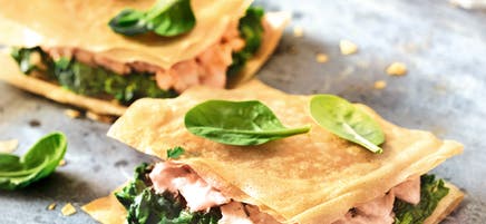 Feuilleté de saumon et épinards