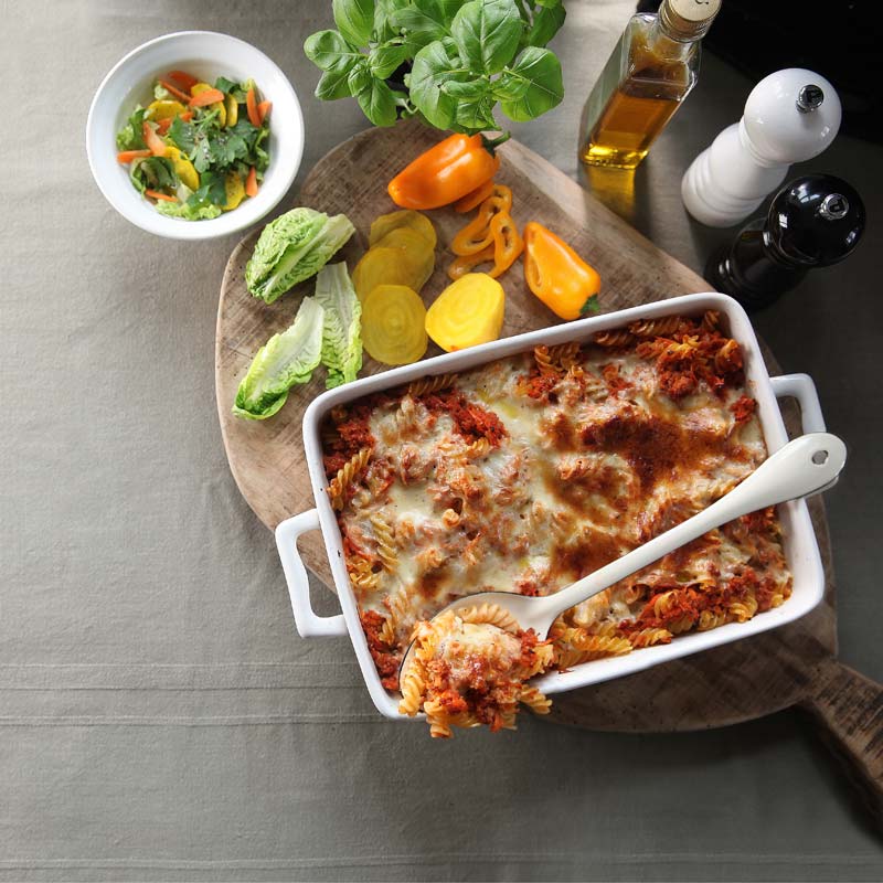 Vegetarisk pastagratäng