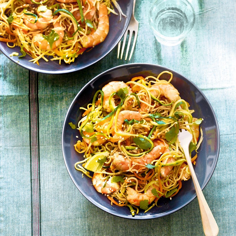 Photo de/du Nouilles sautées aux crevettes par WW