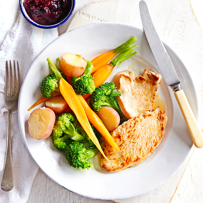 Photo of Turkey steaks with pear and blueberry relish by WW