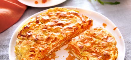 Gâteau invisible potiron-chèvre-basilic