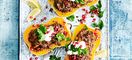 Coriander and allspice stuffed pumpkins