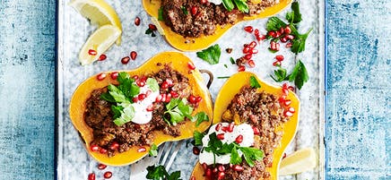 Coriander and allspice stuffed pumpkins