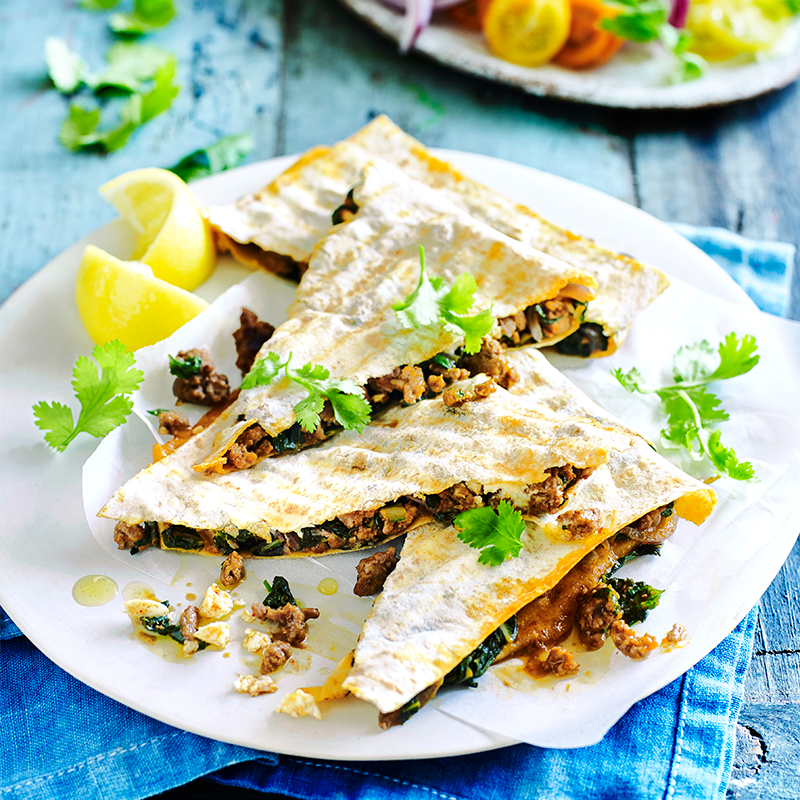 Photo of Cheat’s lamb, silverbeet and feta gozleme by WW