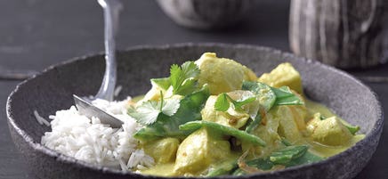 Poulet korma et riz basmati