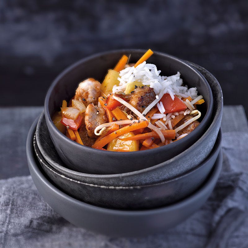 Schweinsfleisch süss-sauer