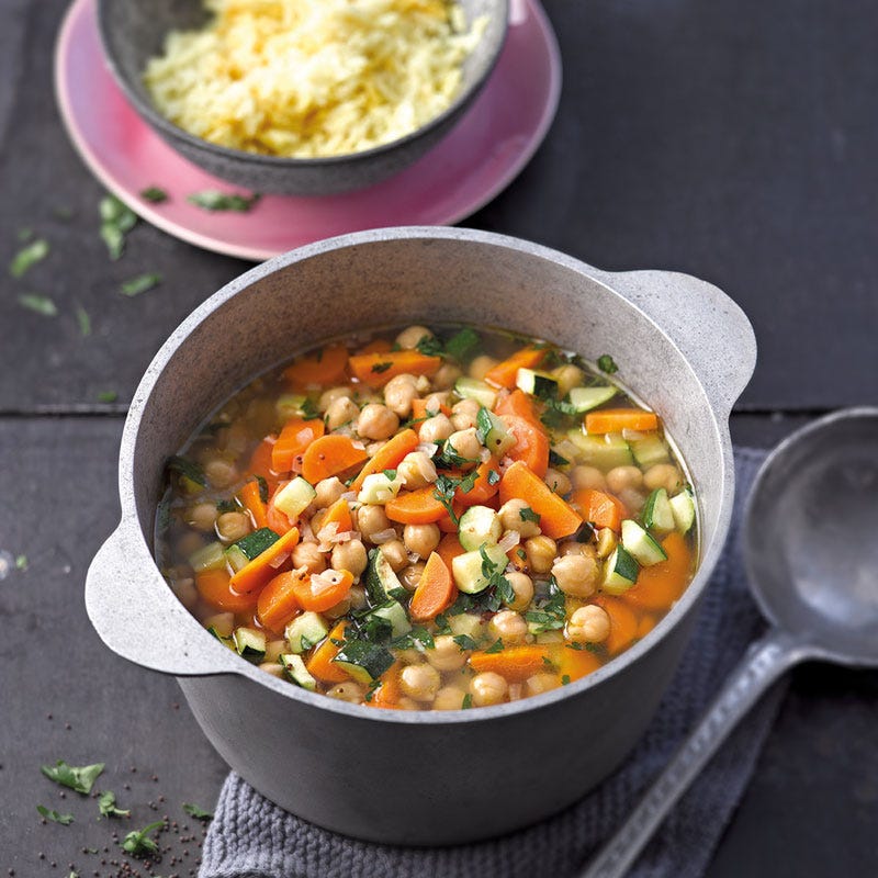 Kichererbsencurry mit Kurkuma-Zitronen-Reis