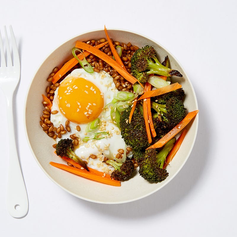 Asian wheat berry bowl