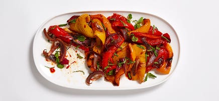 Tricolor Moroccan Peppers and Onions