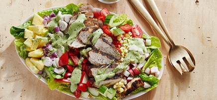 Chicken Cobb Salad with Creamy Avocado-Lime Dressing