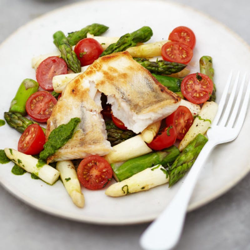 Foto Filet de sandre aux asperges et salsa verde von WW