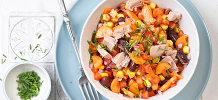 Thon et salade de maïs