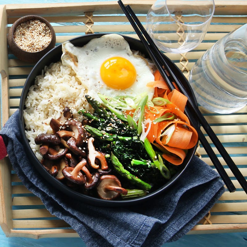 ViktVäktarna - Bibimbap med sparris, svartkål och svamp