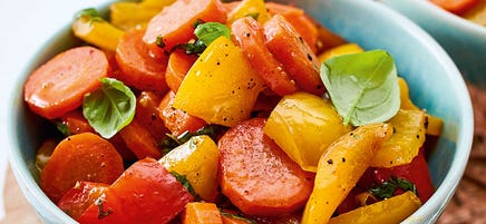 Karamellisierter Peperoni-Karotten-Salat