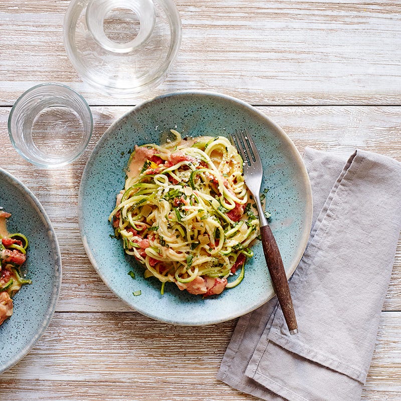 Photo of Zucchini noodles with tomato and basil cream sauce by WW