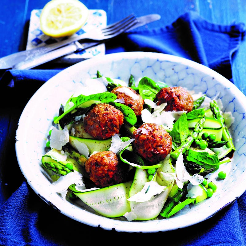 Photo of Baked meatballs with spring salad by WW