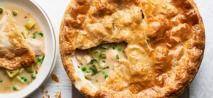 Leek & chicken pie