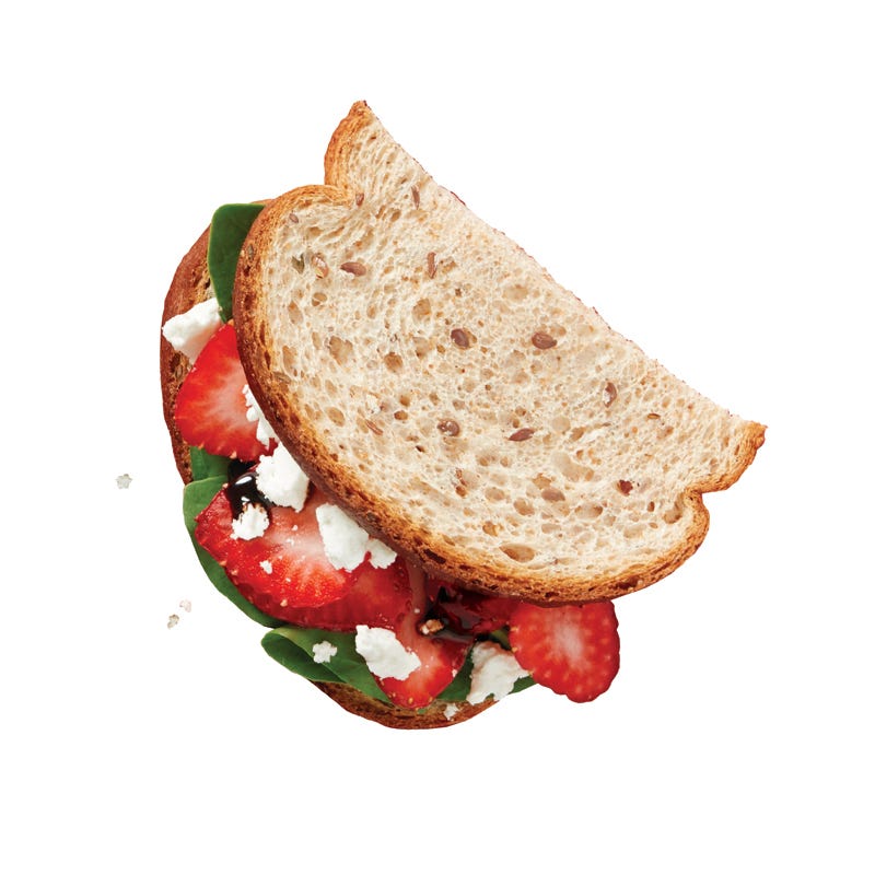 Photo of Spinach-Strawberry and Goat Cheese Sandwich by WW