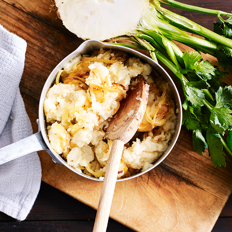 Photo of Celeriac, caramelised onion and thyme mash by WW