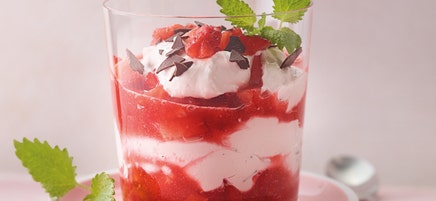 Crème fraises/stracciatella
