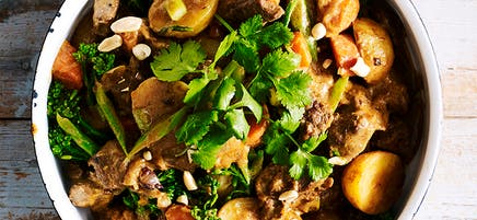 Beef and vegetable massaman curry