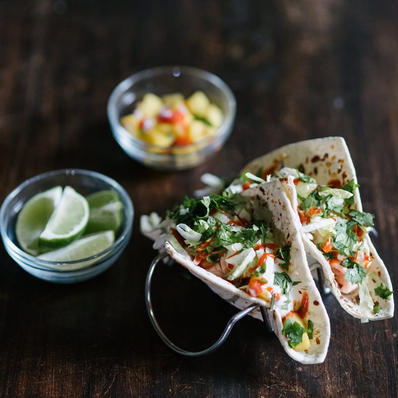 Photo of Flatbread mango salmon tacos by WW