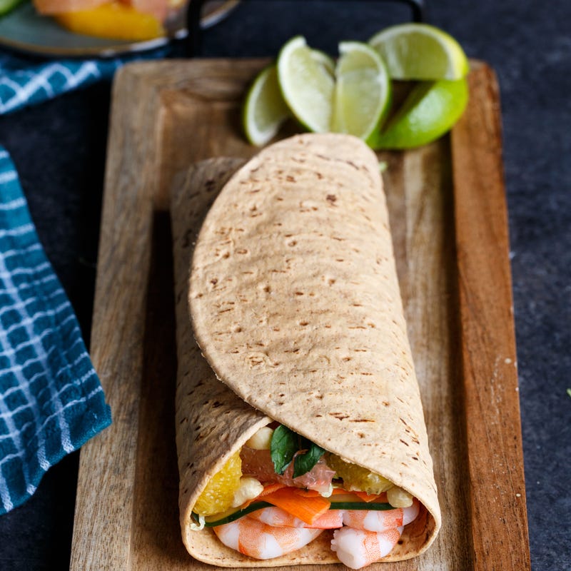 Photo of Citrus Thai shrimp wrap by WW