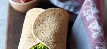 Sun-dried tomato chicken wrap