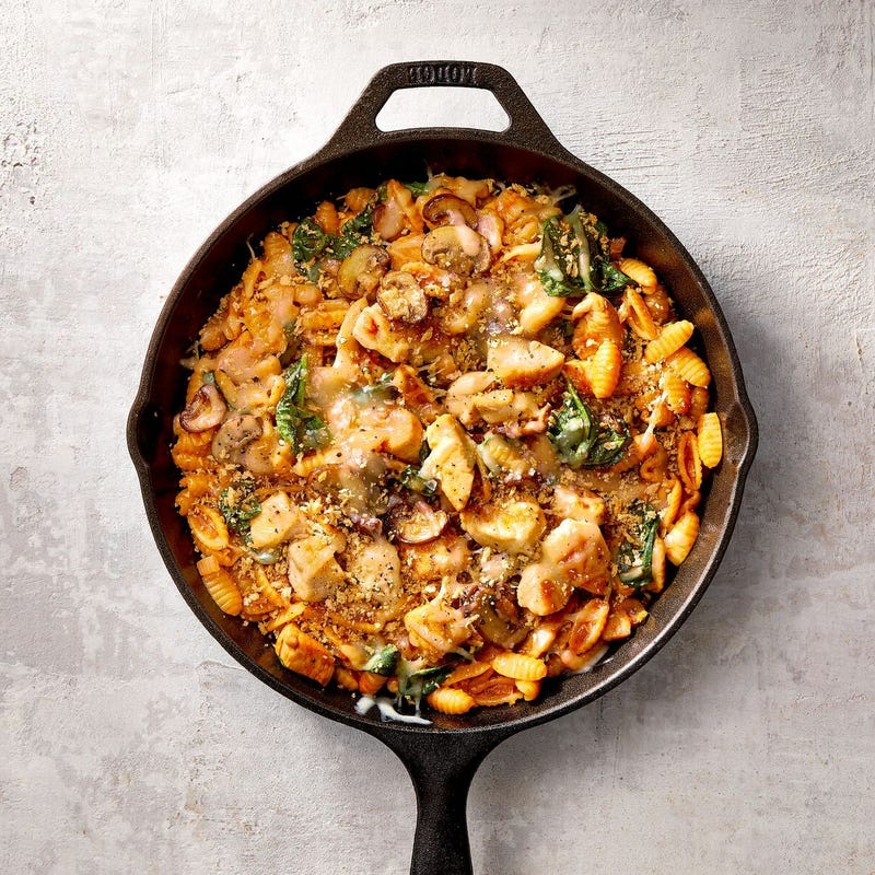Foto van Pasta uit de oven met kip, spinazie en champignons door WW