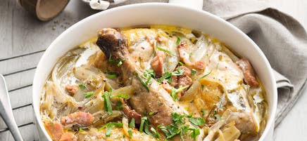Mijotée de pintade aux endives