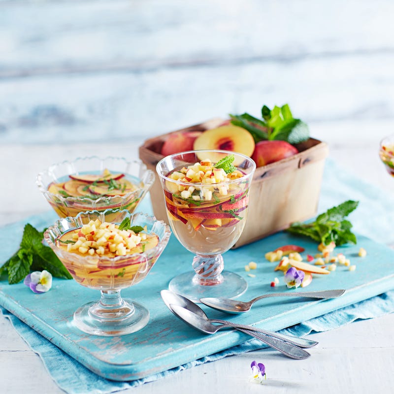 Photo of Nectarine, mint & elderflower jellies by WW