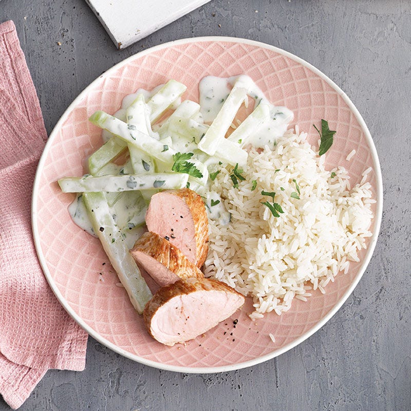 Schweinefilet mit Kohlrabigemüse
