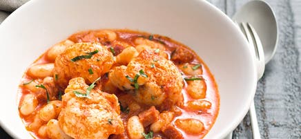 Cassoulet de joues de lotte et chorizo