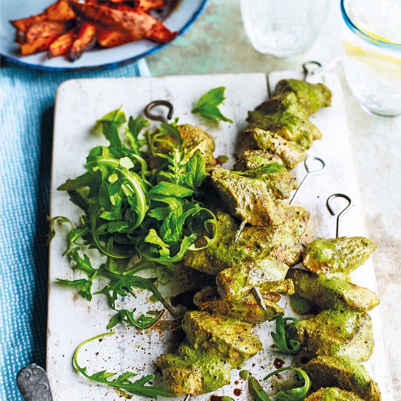 Photo of Minty chicken skewers with paprika wedges by WW