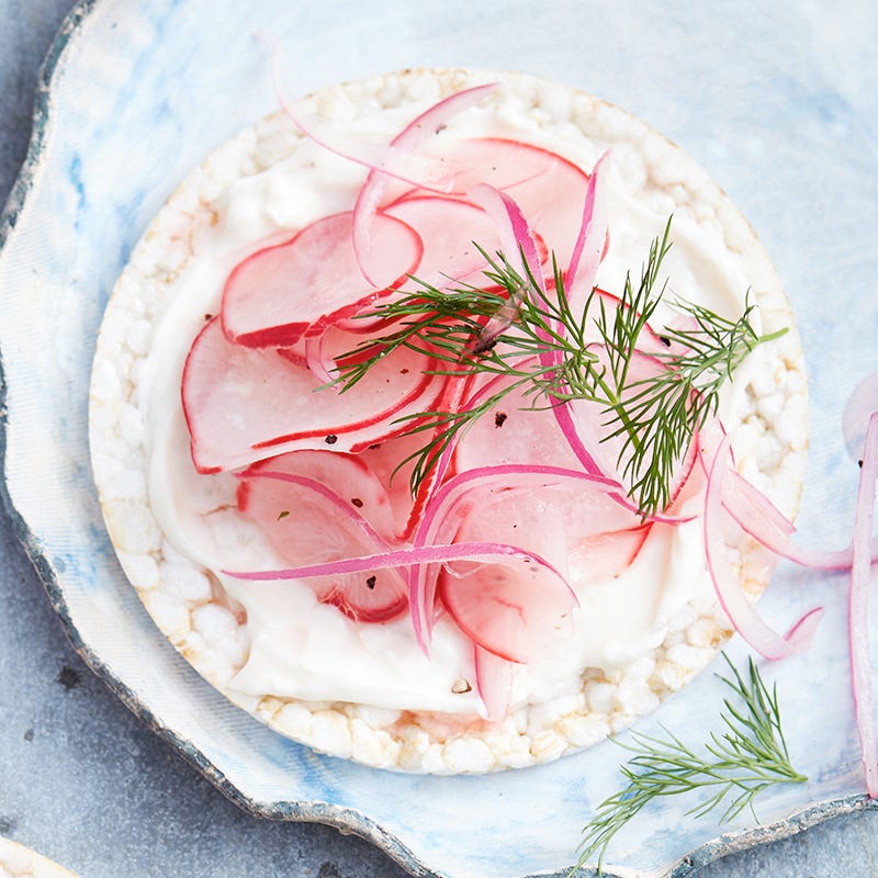 Photo of Radish pickle and cream cheese rice cake by WW