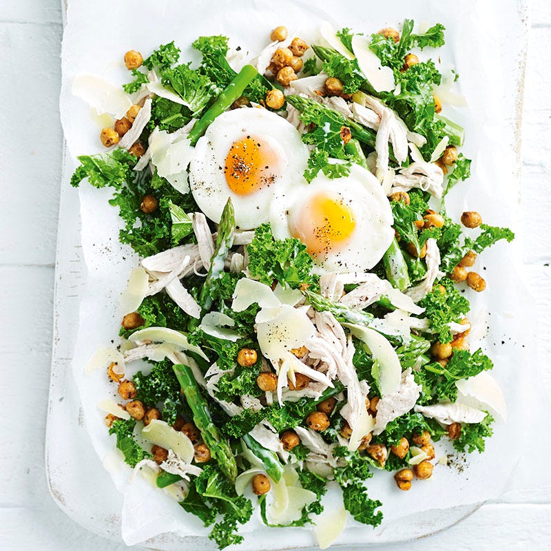 Photo of Kale and chicken salad with Cajun chickpeas by WW