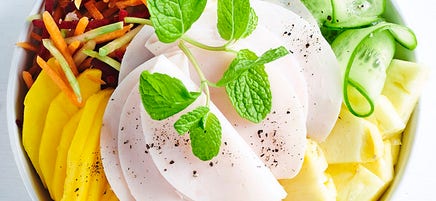 Tropical turkey salad bowl