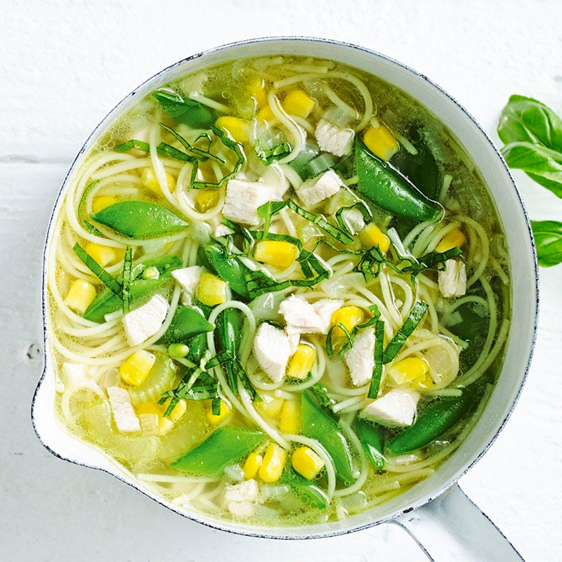 Photo of Chicken noodle soup with basil by WW