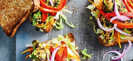 Chargrilled chicken pesto club