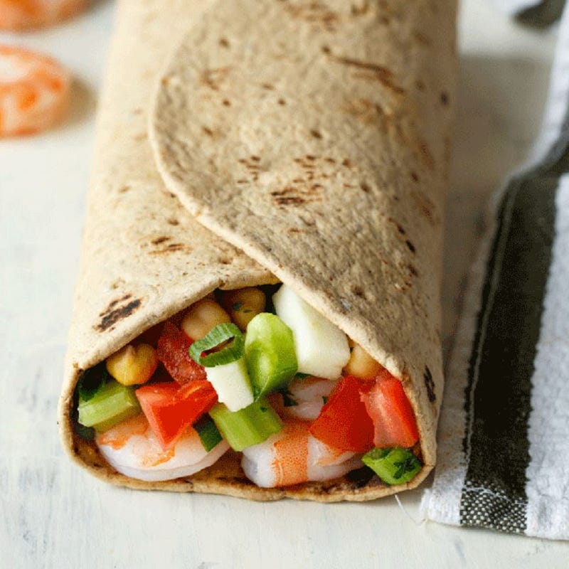 Photo of Flatout crunchy chopped salad wrap with shrimp by WW
